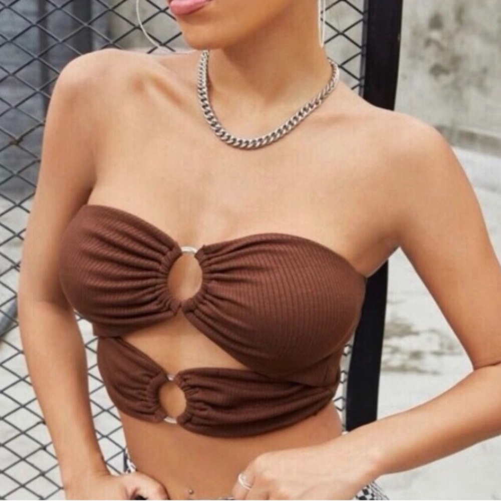 SALE o-ring ribbed tube top